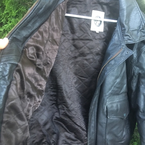 Vintage American Express Genuine Leather Flight Jacket Made in Brazil Size 46 - Picture 10 of 10